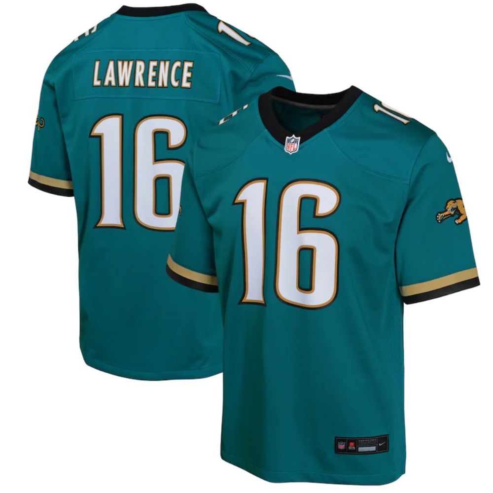 Youth Small Trevor Lawrence Jacksonville Jaguars Nike Jersey Teal